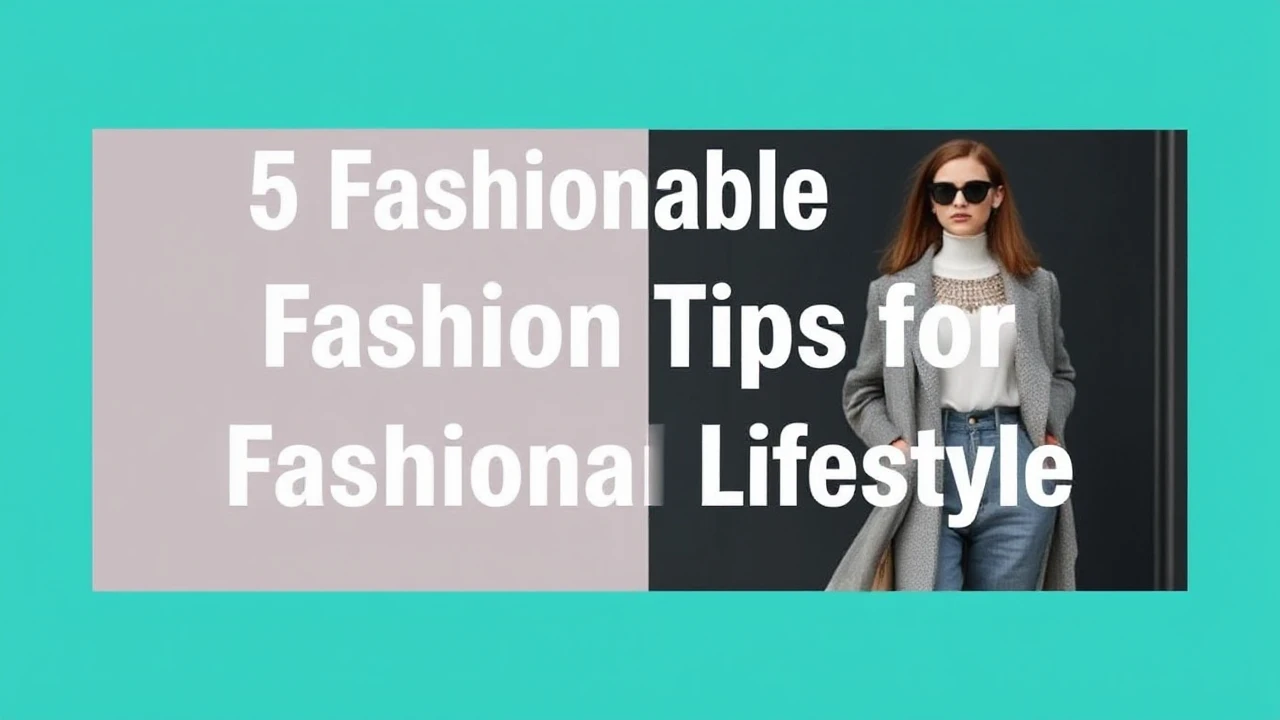 5 Fashionable Fashion Tips for a Fashionable Lifestyle