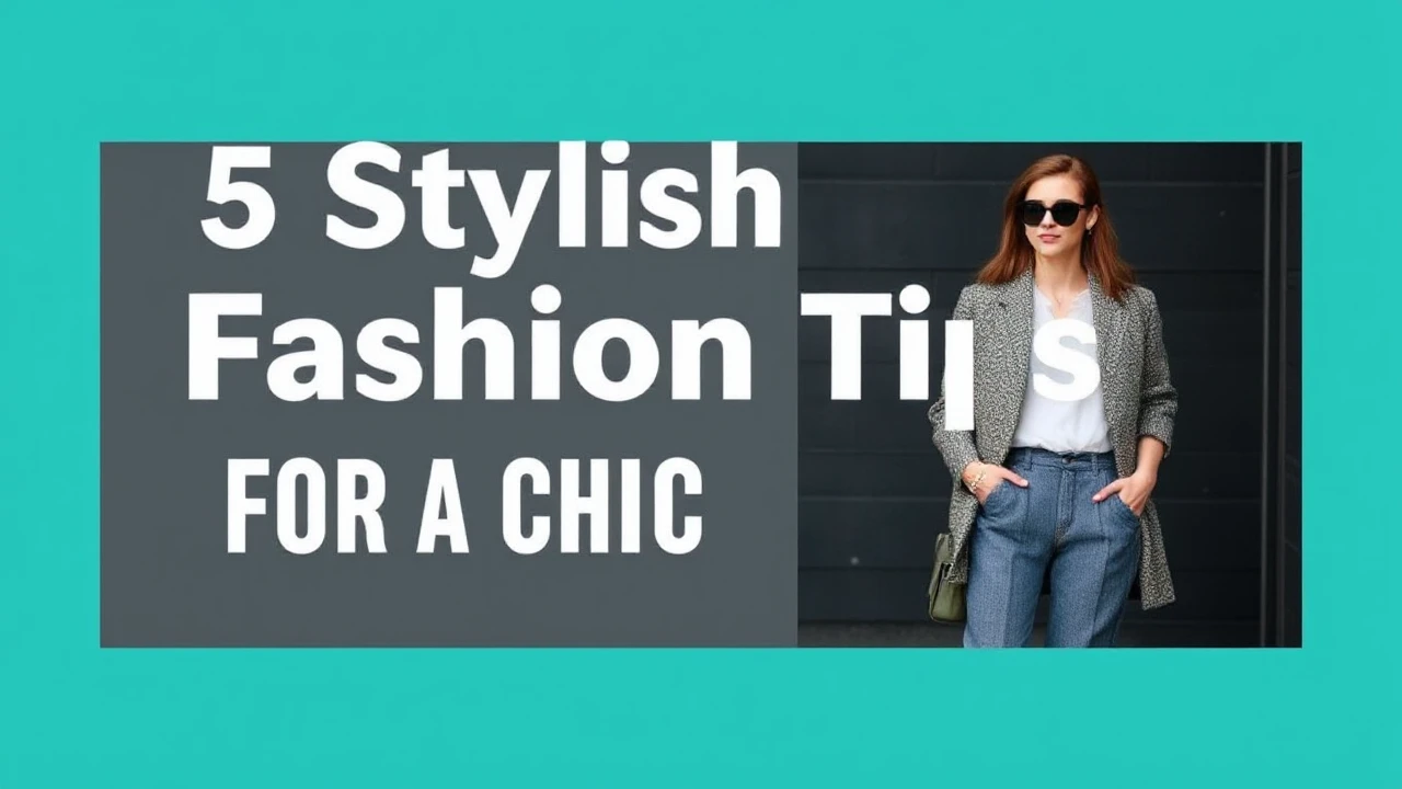 5 Stylish Fashion Tips for a Chic Lifestyle