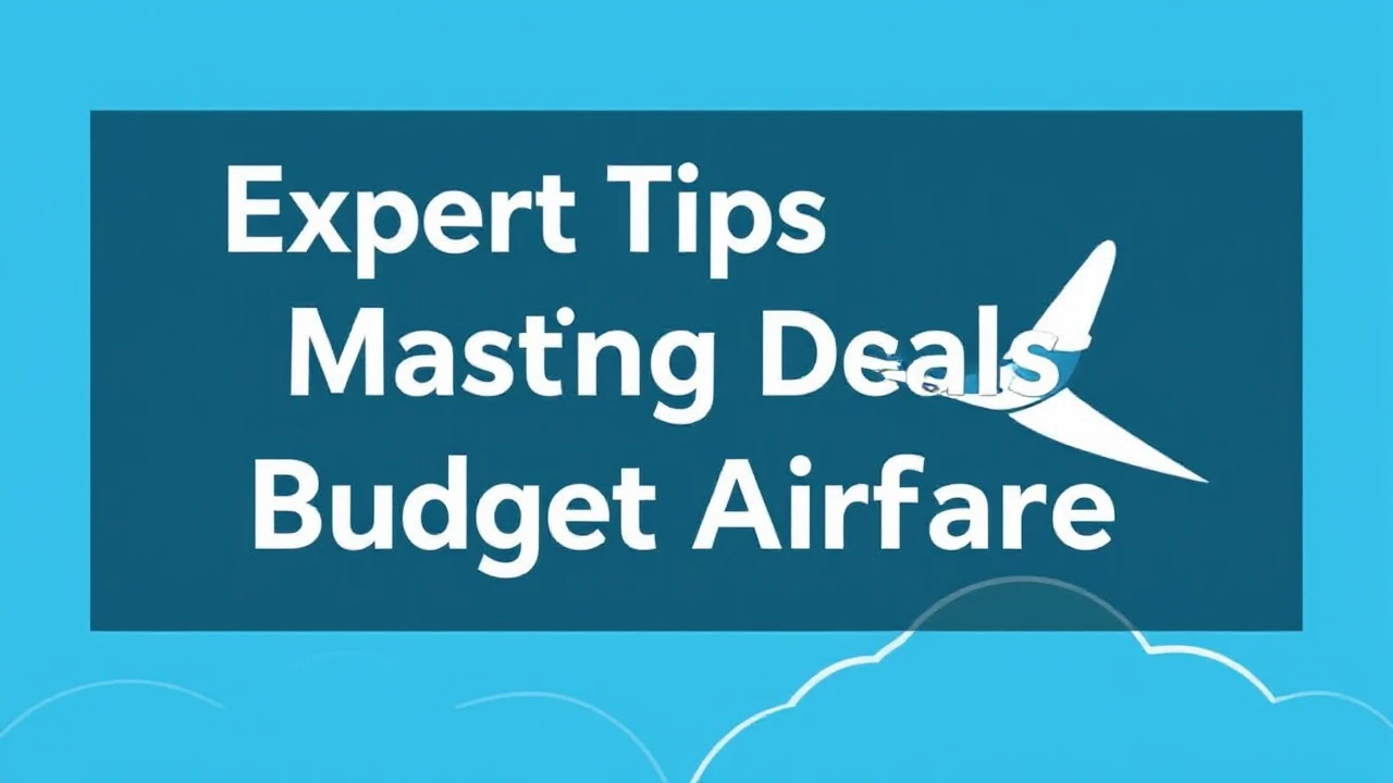 Expert Tips on Scoring Deals: Mastering Budget Airfare