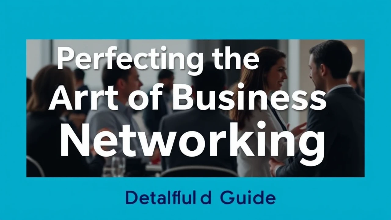 Perfecting the Art of Business Networking: A Detailed Guide