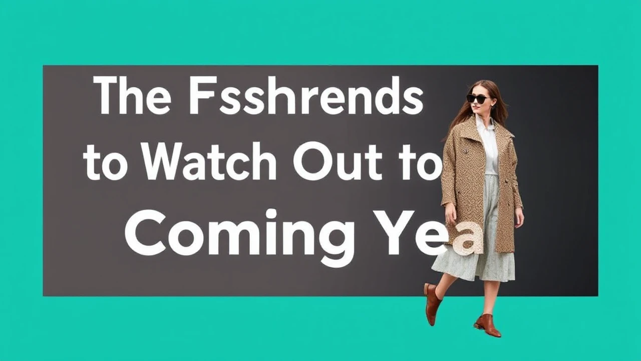 The Fashion Trends to Watch Out for in the Coming Year