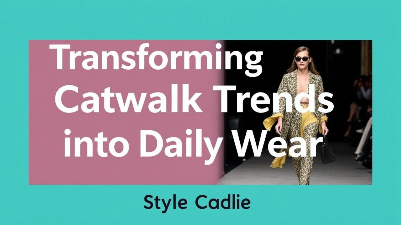 Transforming Catwalk Trends into Daily Wear: Style Guide