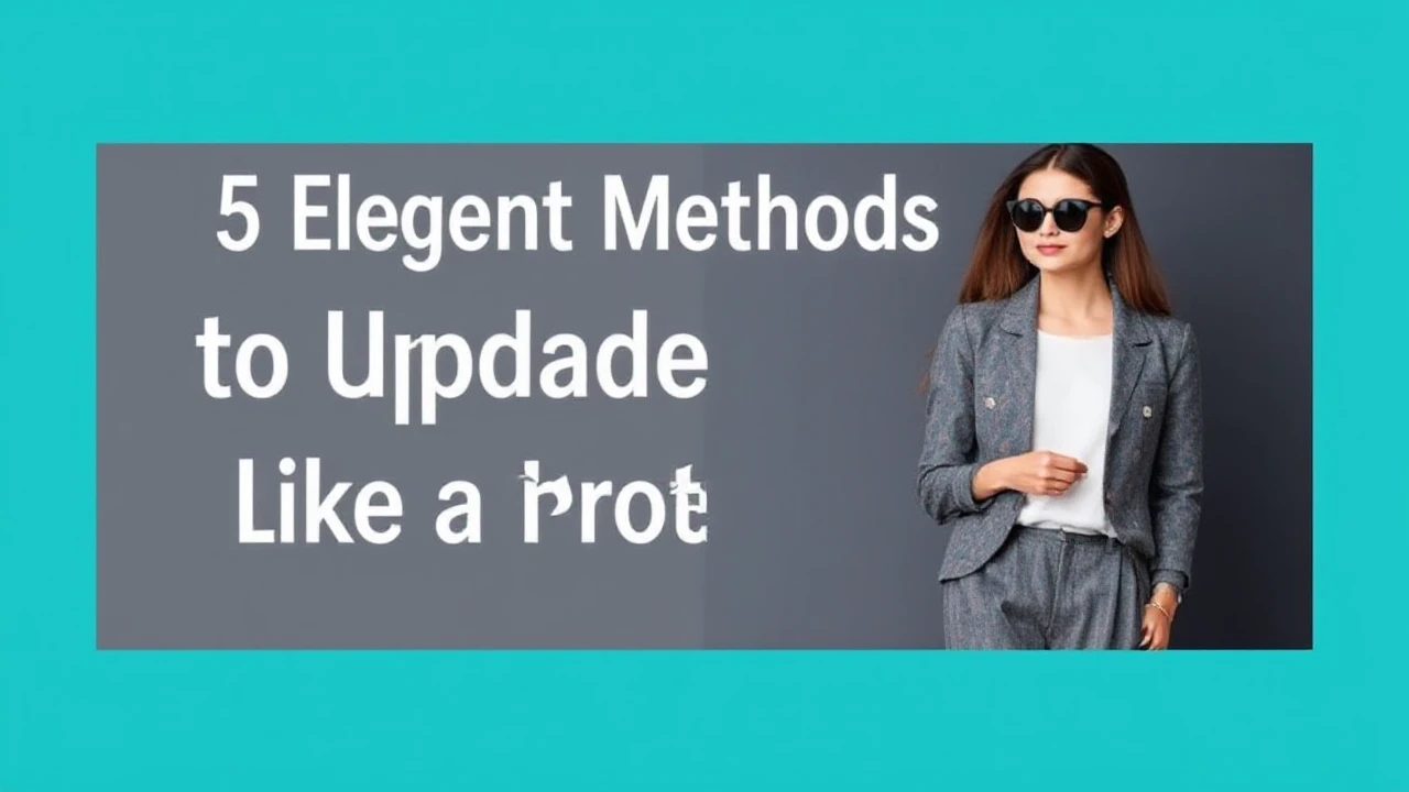 5 Elegant Methods to Upgrade Your Outfit Like a Professional