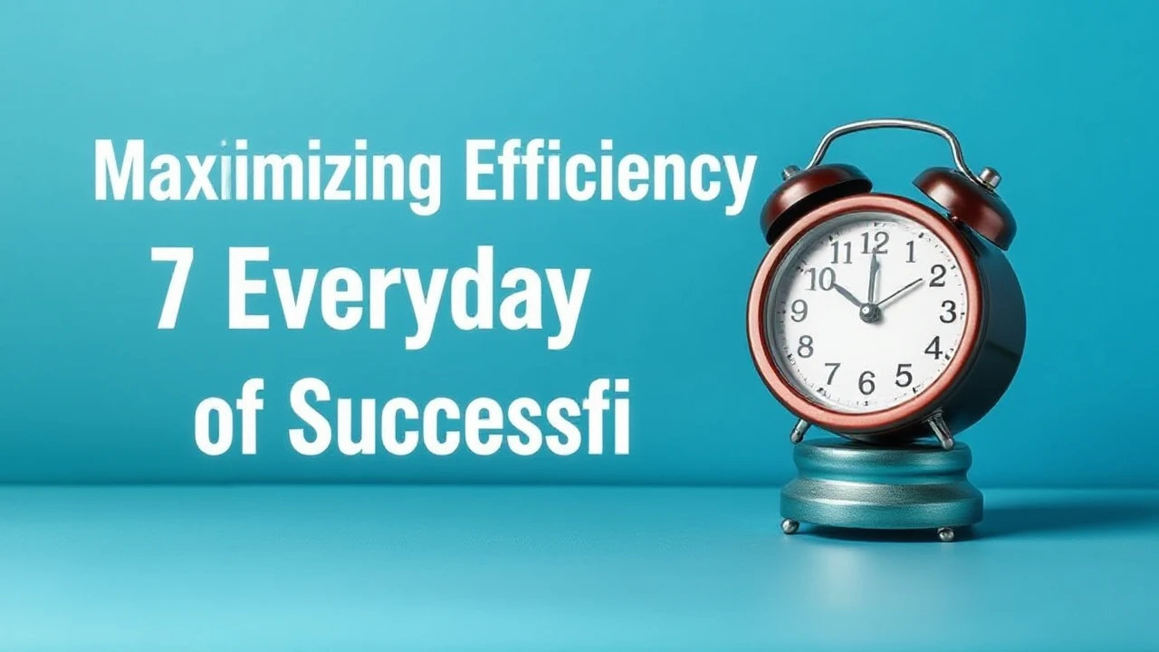 Maximizing Efficiency: 7 Everyday Habits of Successful Folks