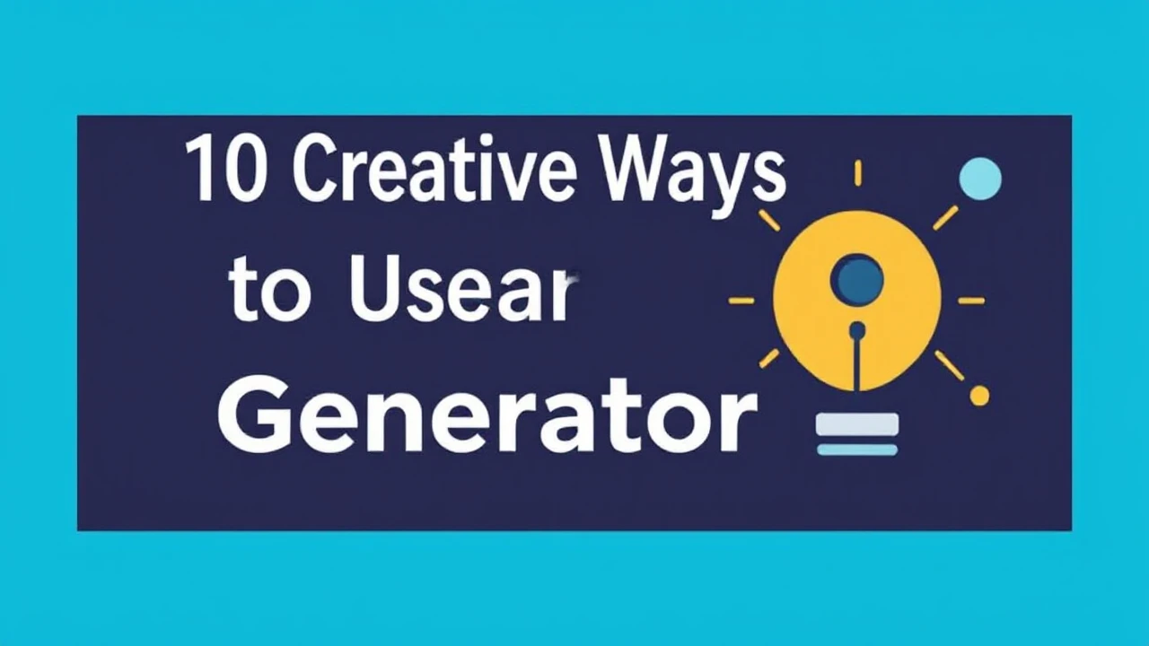 10 Creative Ways to Use an Image Generator for Your Business