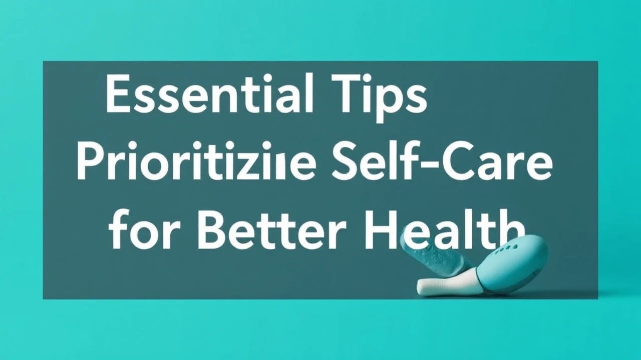 Essential Tips for Prioritizing Self-Care for Better Health