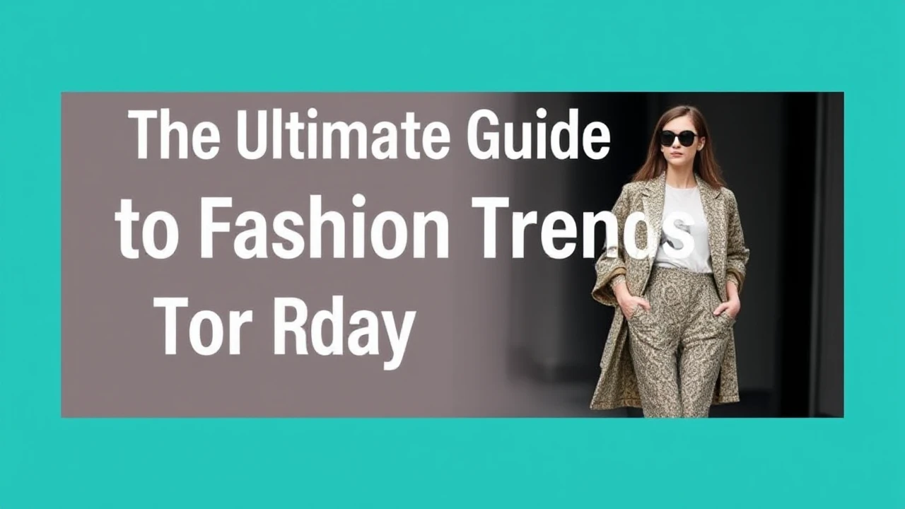 The Ultimate Guide to Fashion Trends for Today's Woman