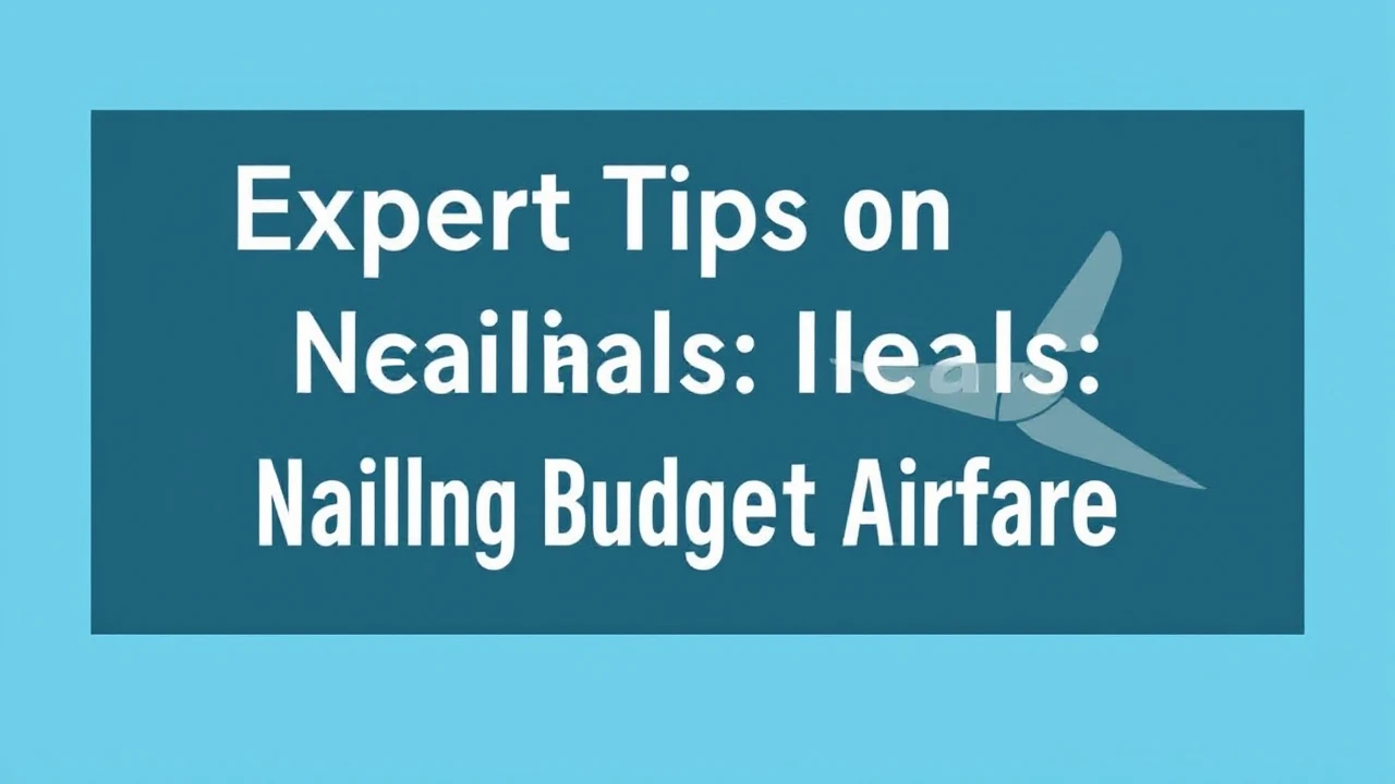 Expert Tips on Scoring Deals: Nailing Budget Airfare