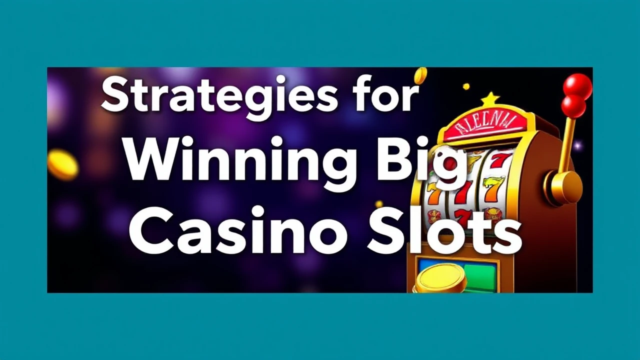 Strategies for Winning Big at Casino Slots