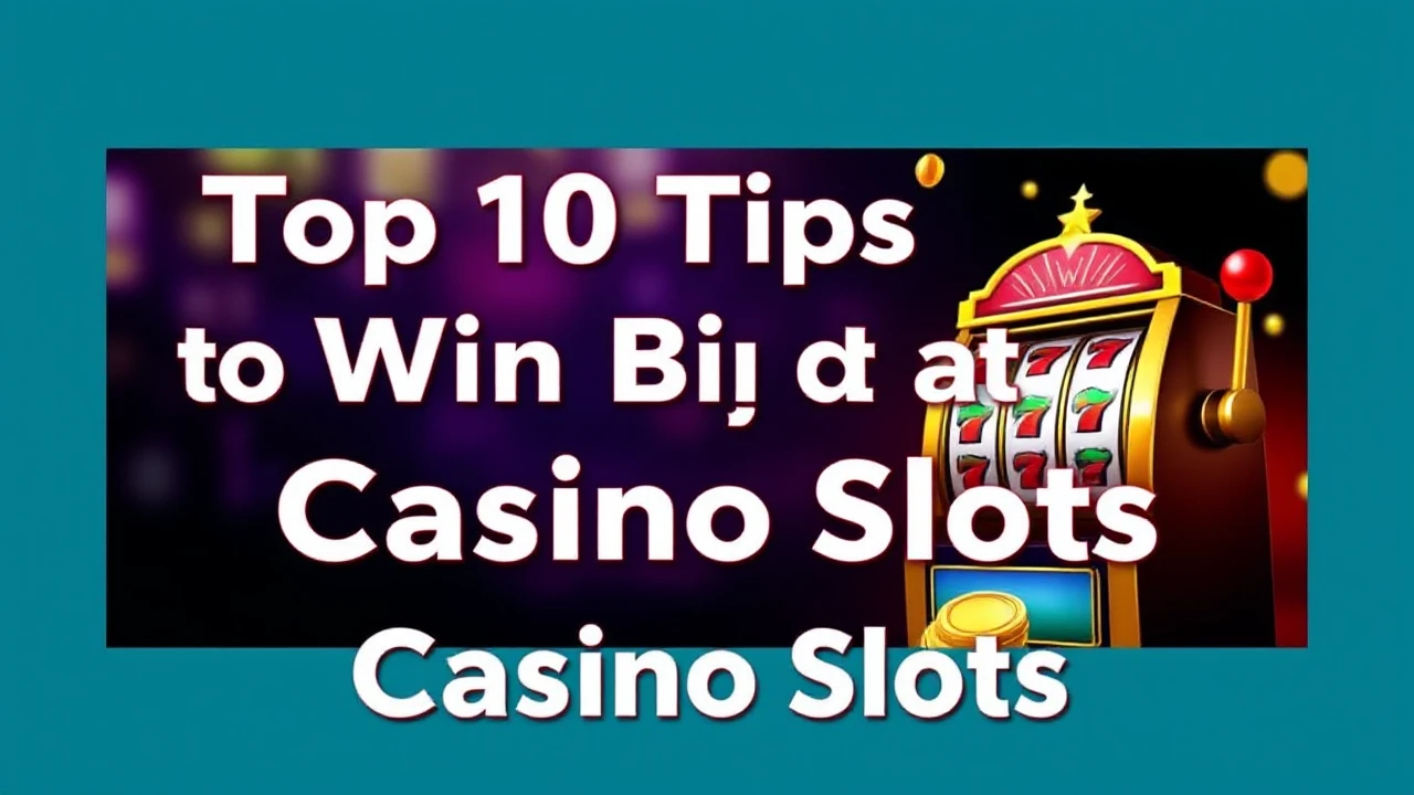 Top 10 Tips to Win Big at Casino Slots
