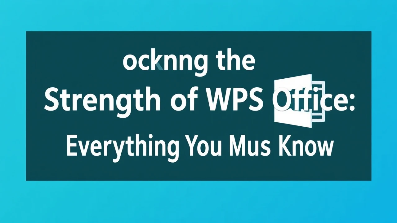 Unlocking the Strength of WPS Office: Everything You Must Know