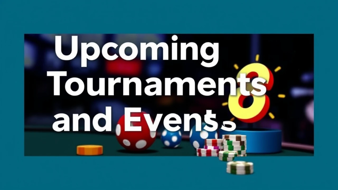 Upcoming Tournaments and Events on ABC8
