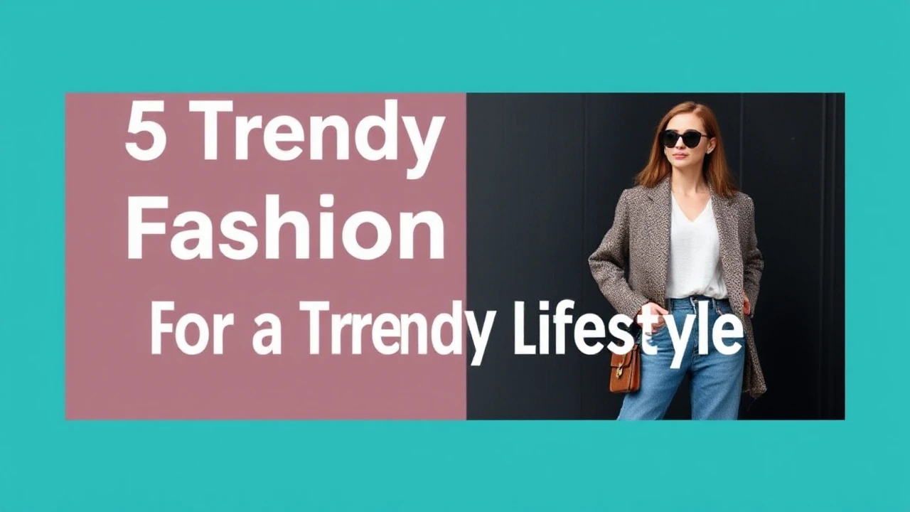 5 Trendy Fashion Tips for a Trendy Lifestyle