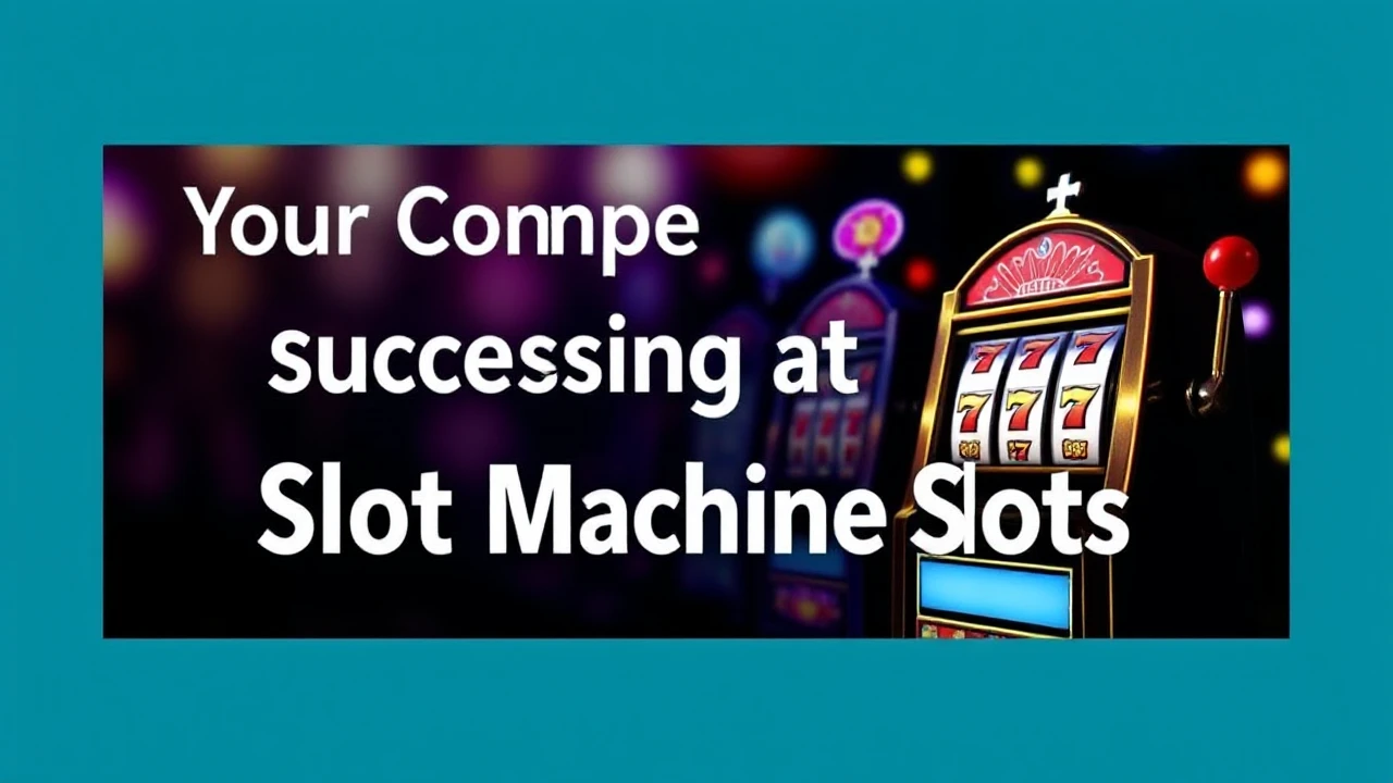 Your Complete Starter Handbook to Succeeding at Slot Machine Slots