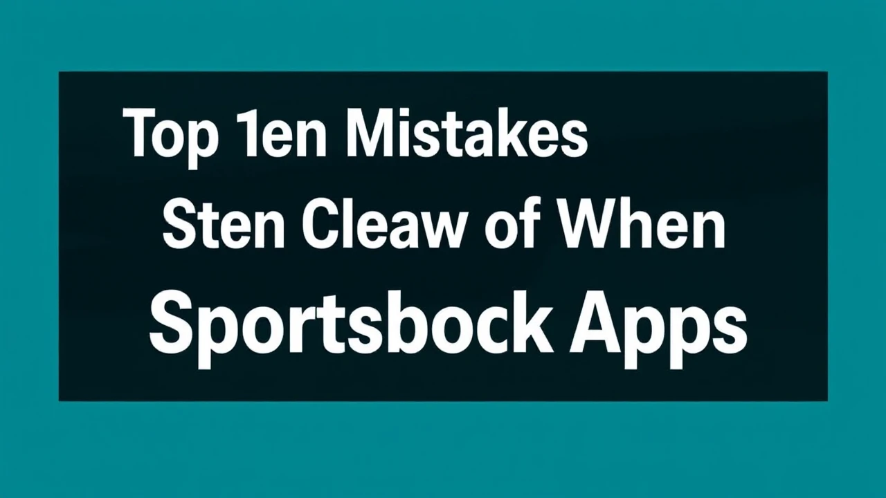 Top Ten Mistakes to Steer Clear of When Using Sportsbook Apps