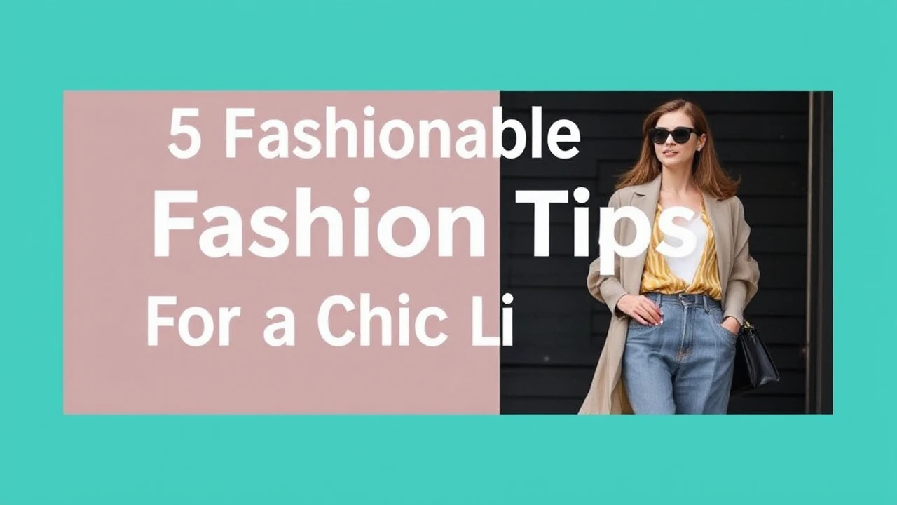 5 Fashionable Fashion Tips for a Chic Lifestyle
