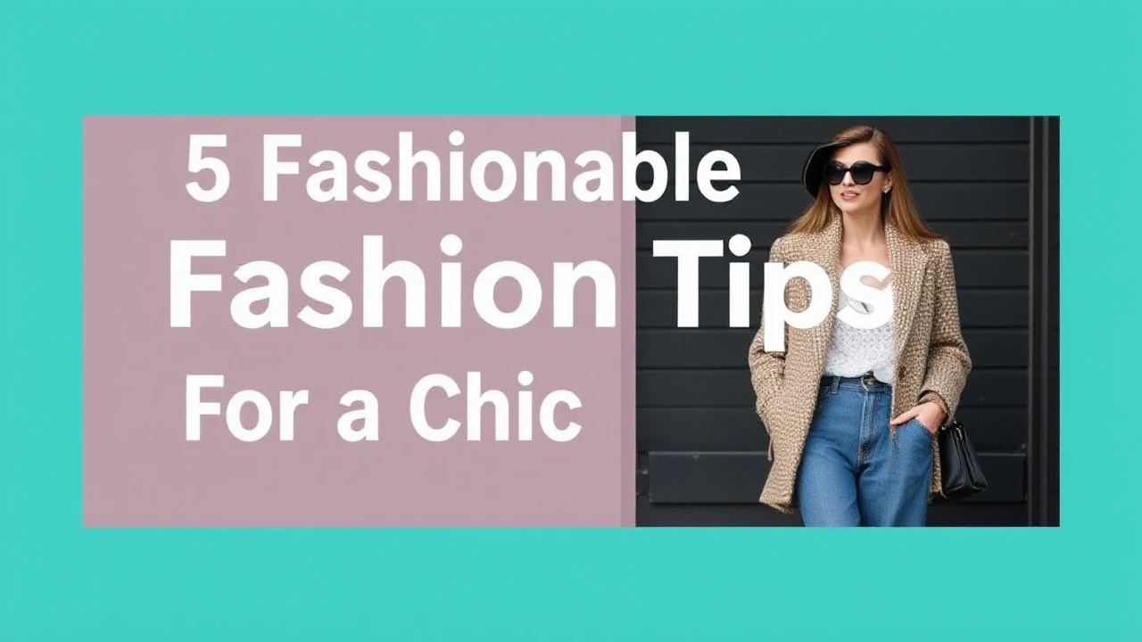5 Fashionable Fashion Tips for a Chic Lifestyle
