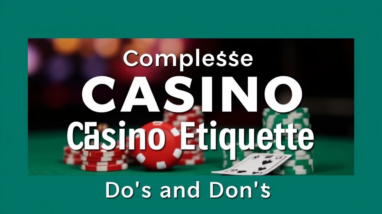 Your Complete Handbook to Casino Etiquette: Do's and Don'ts