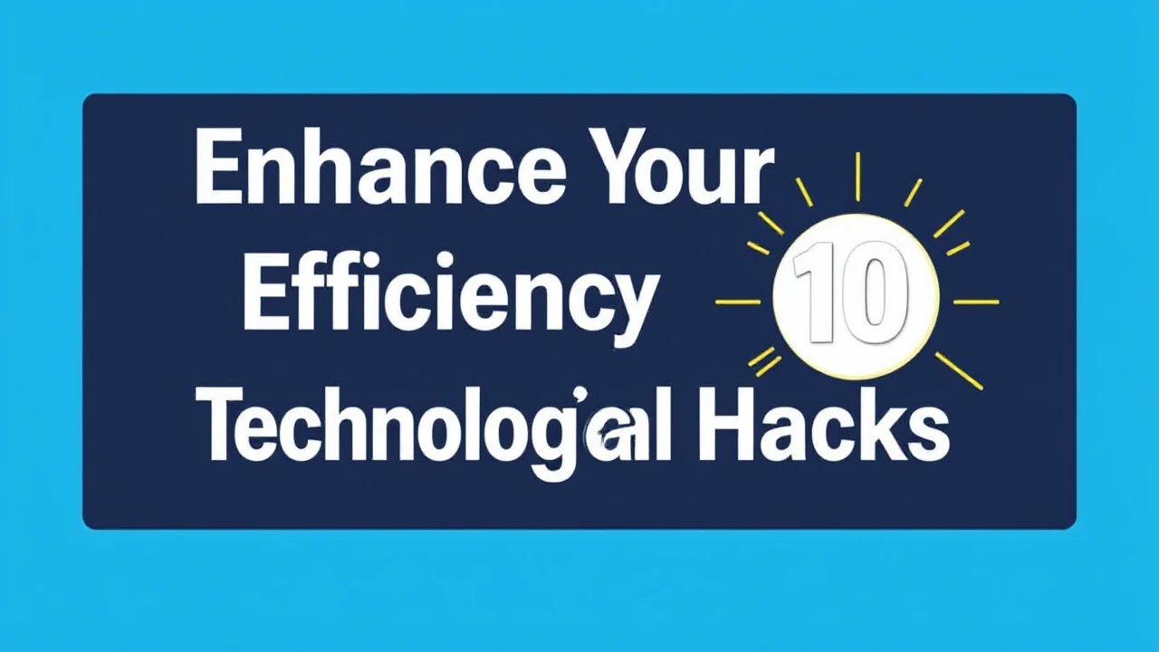 Enhance Your Efficiency with These 10 Technological Hacks