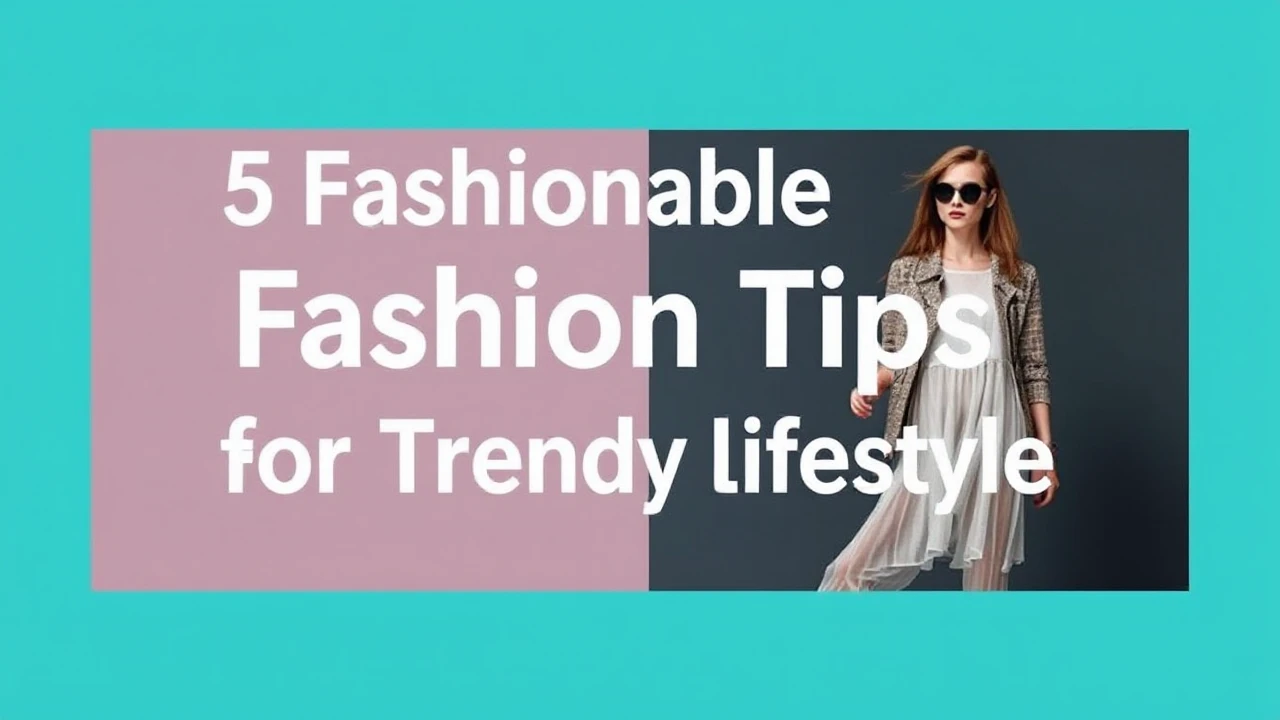 5 Fashionable Fashion Tips for a Trendy Lifestyle