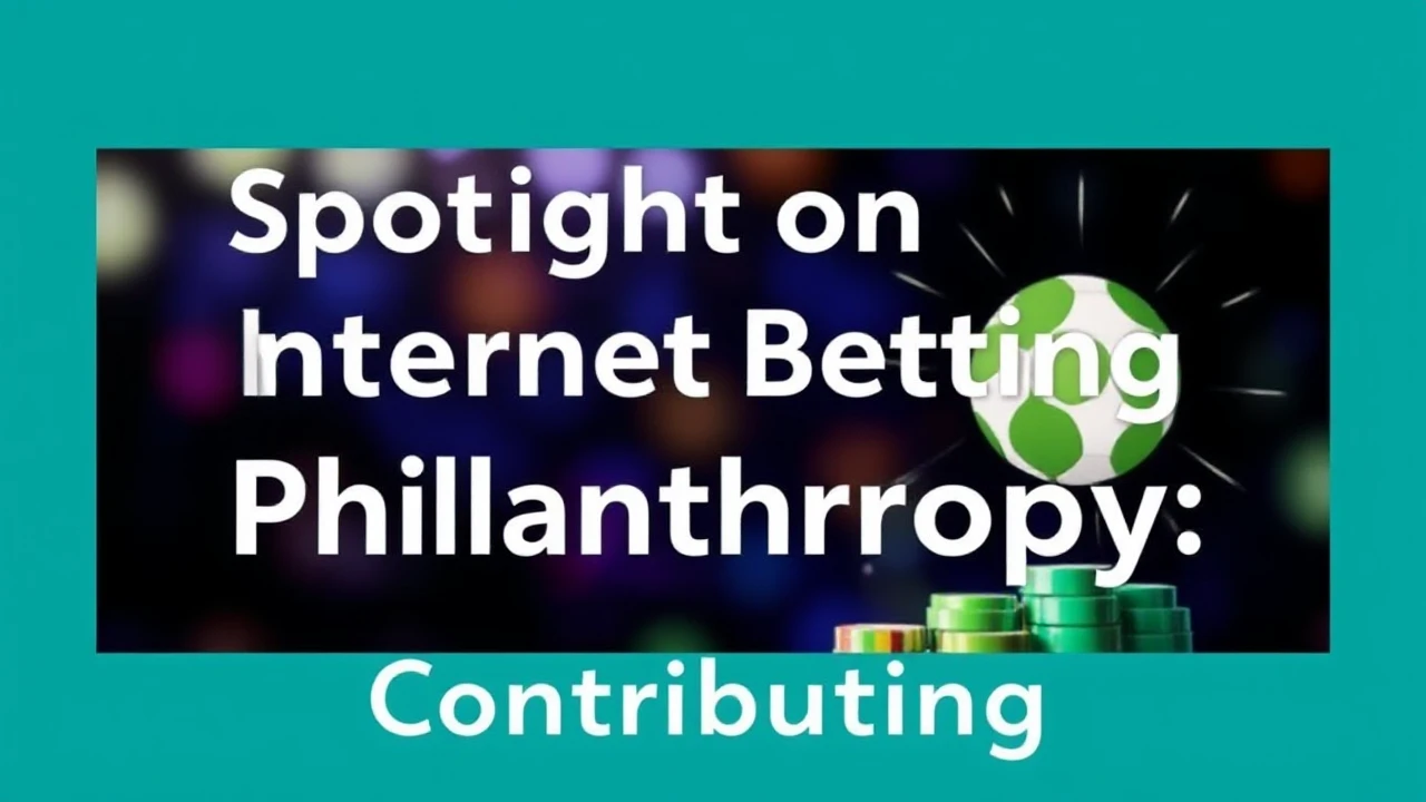 Spotlight on Internet Betting Philanthropy: Contributing