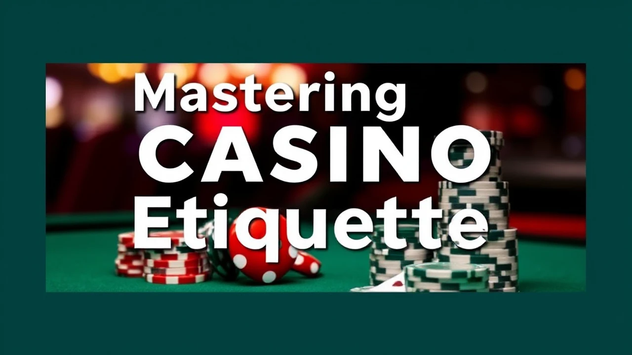 Mastering Casino Etiquette: Dos and Don'ts for Players