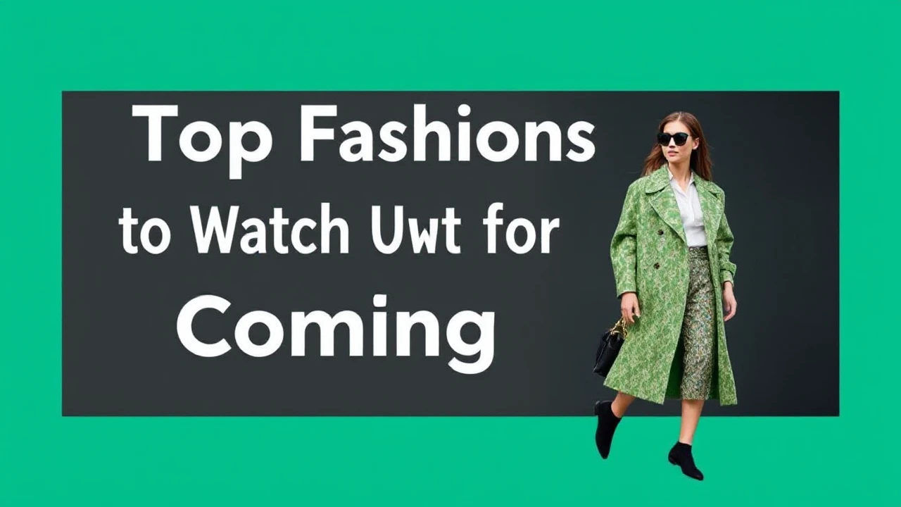 Top Fashion Trends to Watch Out for in the Coming Year