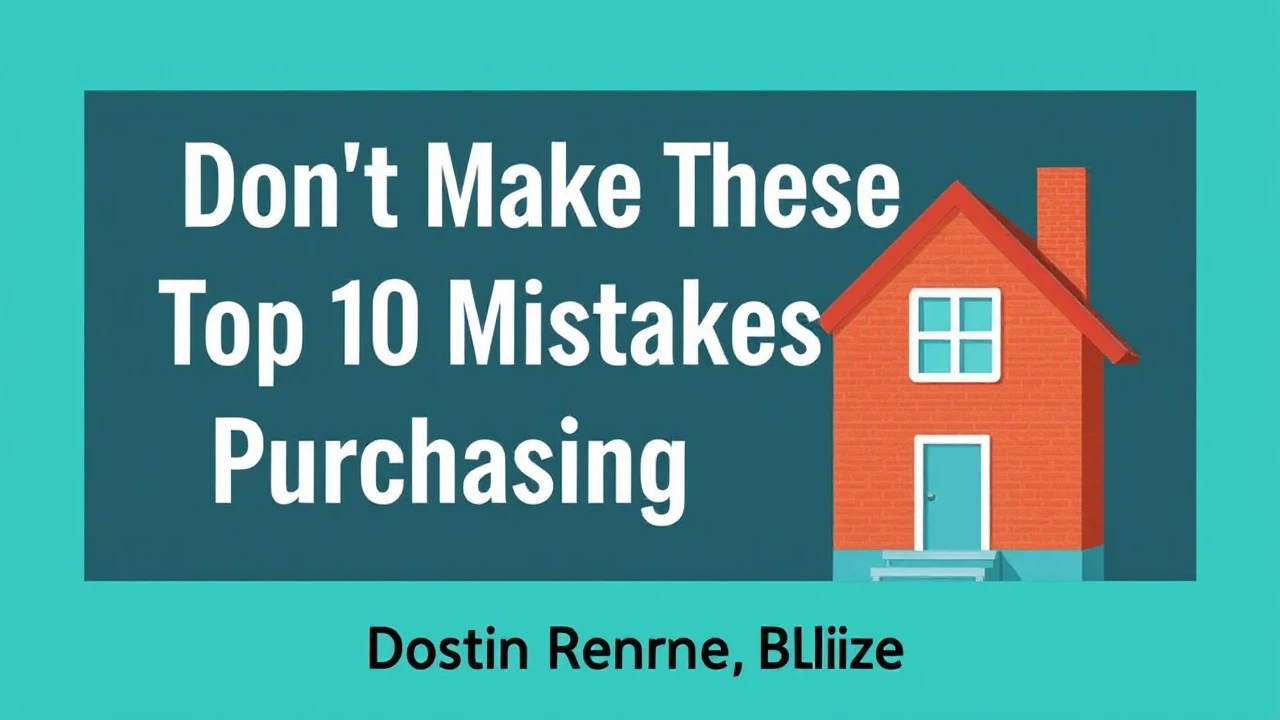 Don't Make These Top 10 Mistakes When Purchasing a Home