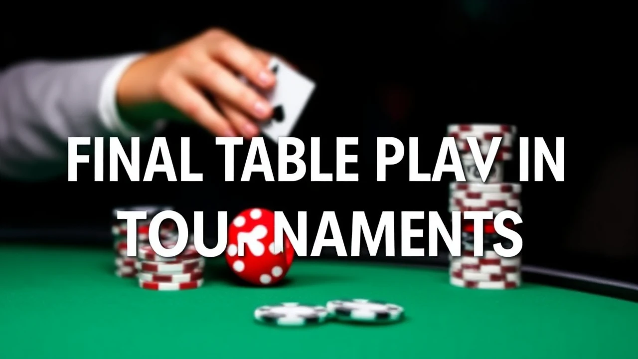 Final Table Play In Texas Holdem Tournaments
