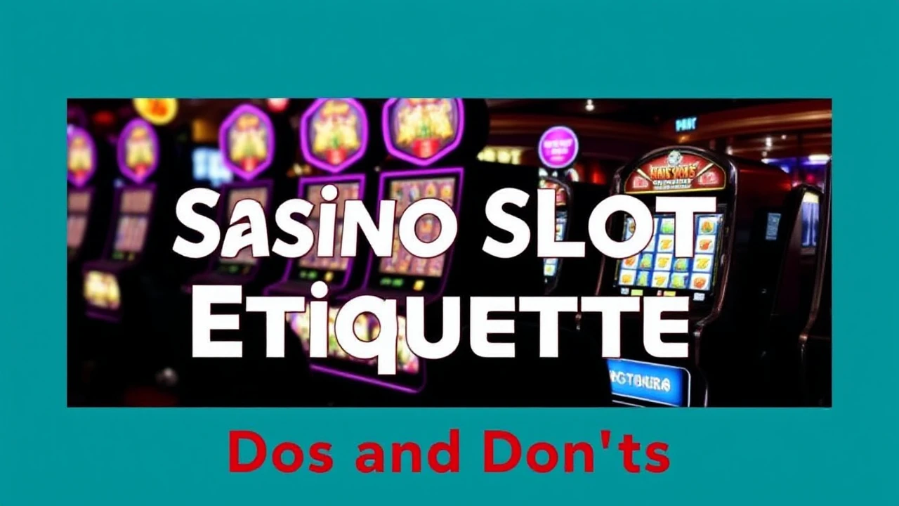 Casino Slot Etiquette: Dos and Don'ts