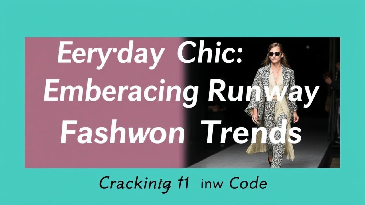 Everyday Chic: Embracing Runway Fashion Trends