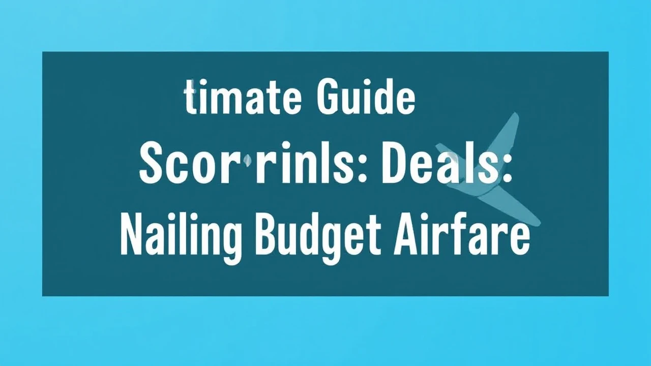 Ultimate Guide on Scoring Deals: Nailing Budget Airfare