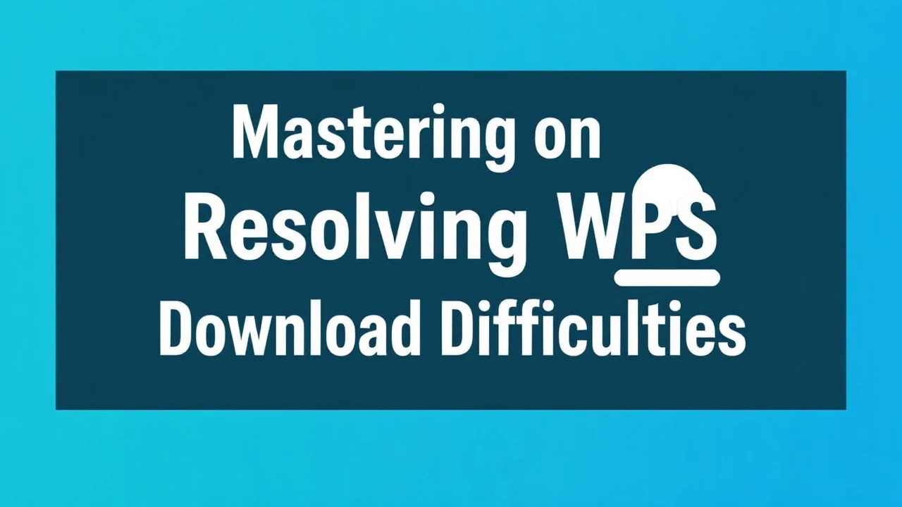 Mastering on Resolving WPS Download Difficulties