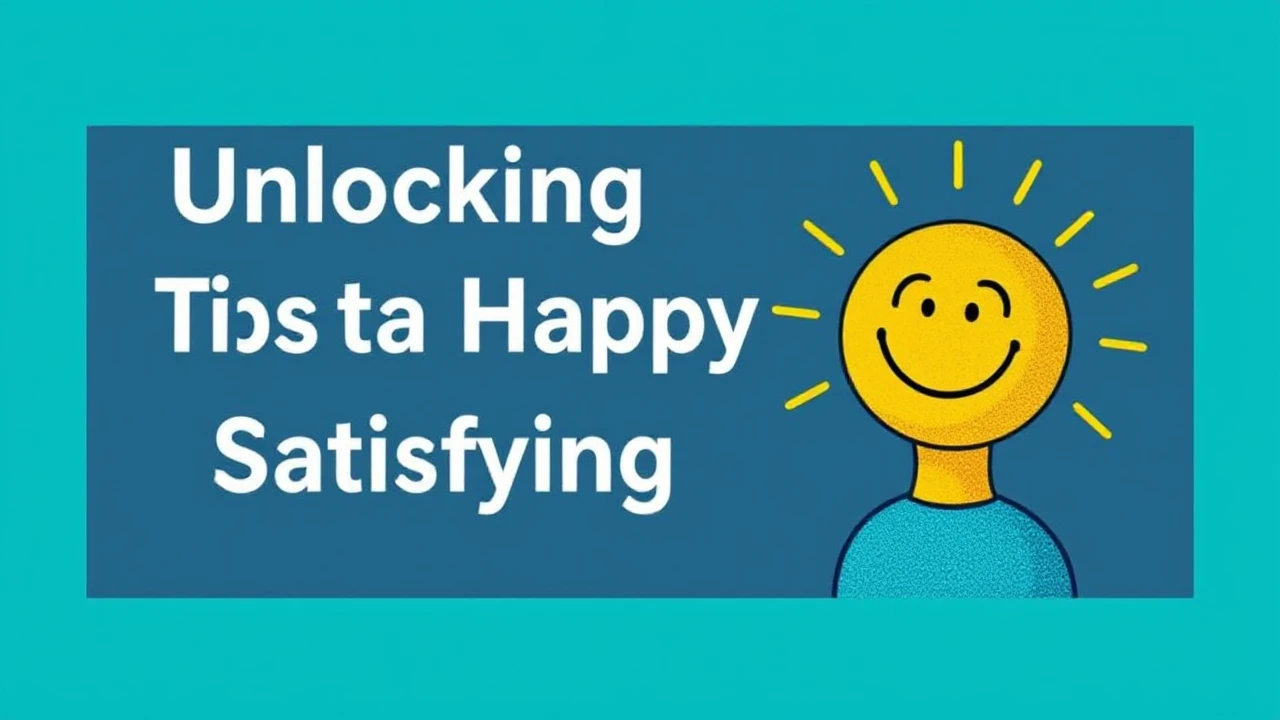 Unlocking the Tips to a Happy and Satisfying Lifestyle
