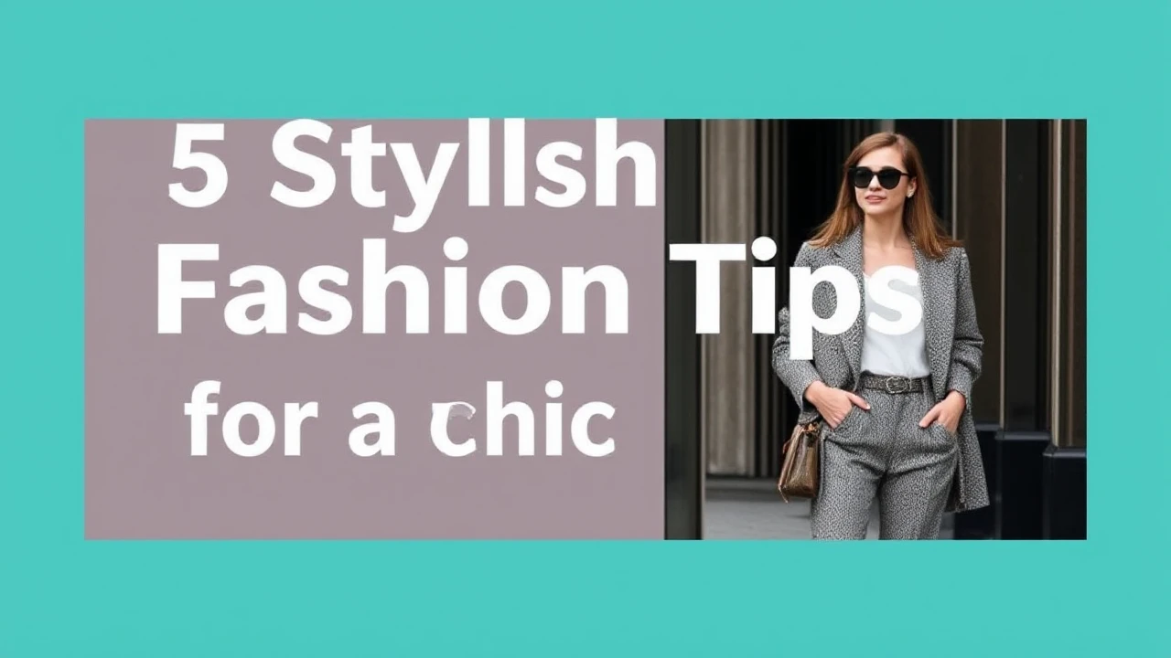 5 Stylish Fashion Tips for a Chic Lifestyle