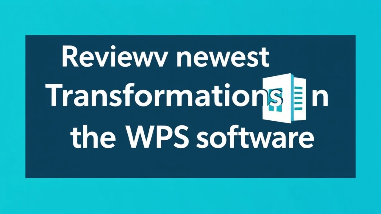 Reviewing newest Transformations in the WPS Software