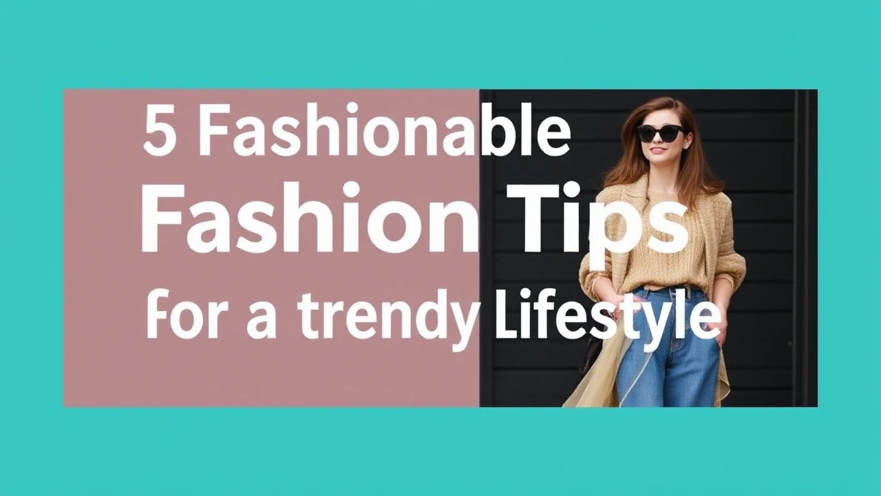 5 Fashionable Fashion Tips for a Trendy Lifestyle
