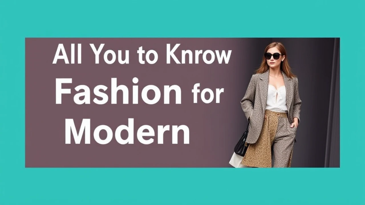 All You Need to Know to Latest Fashion for the Modern Woman