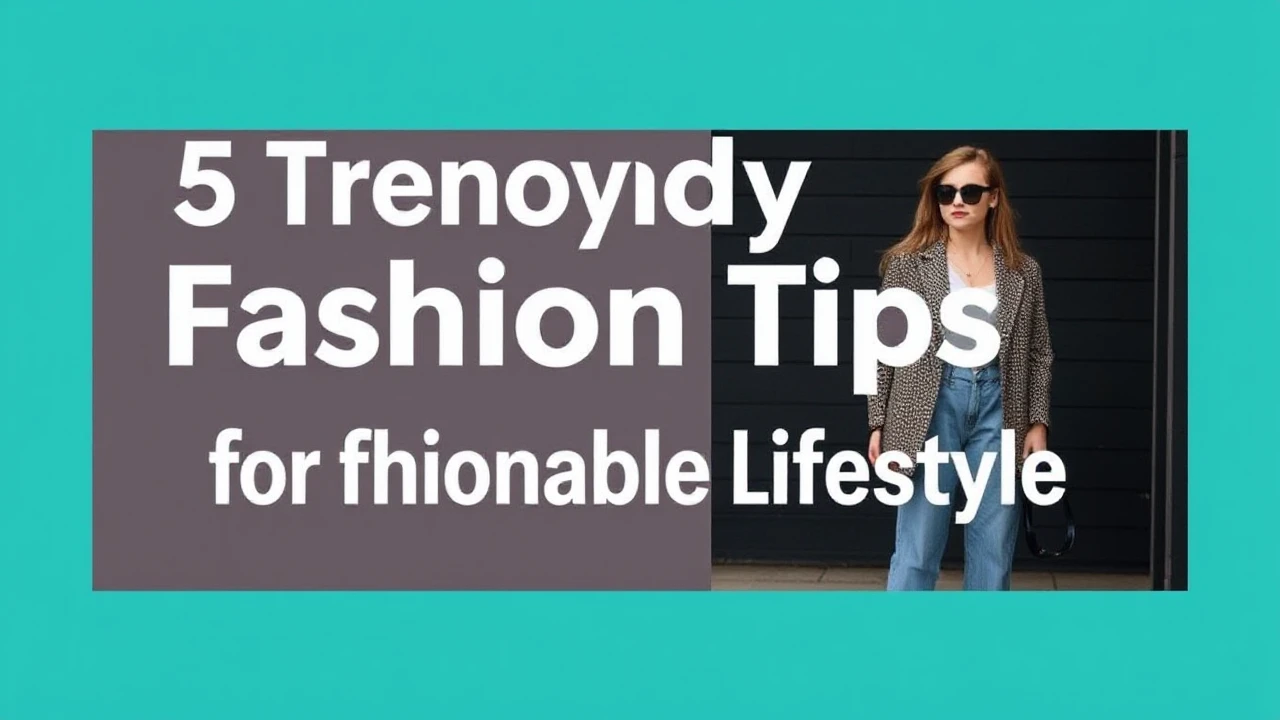 5 Trendy Fashion Tips for a Fashionable Lifestyle