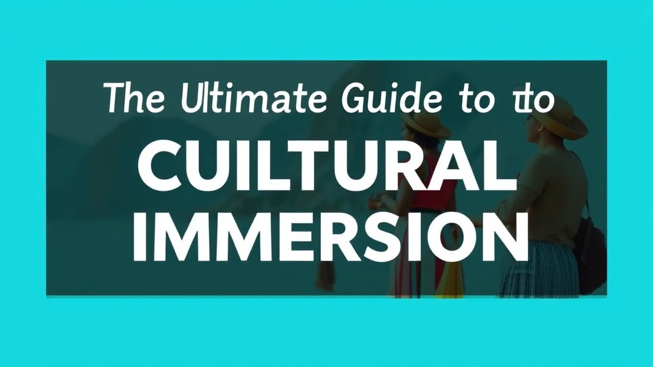 The Ultimate Guide to Cultural Immersion: Embracing Local Traditions While Traveling