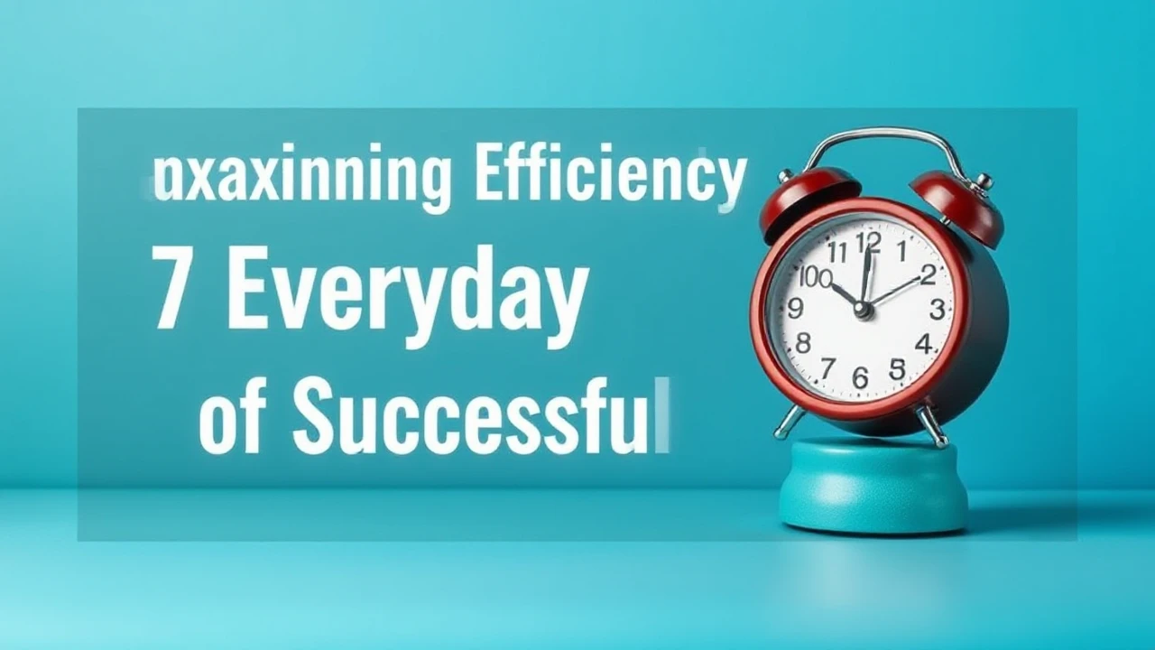 Maximizing Efficiency: 7 Everyday Habits of Successful Folks