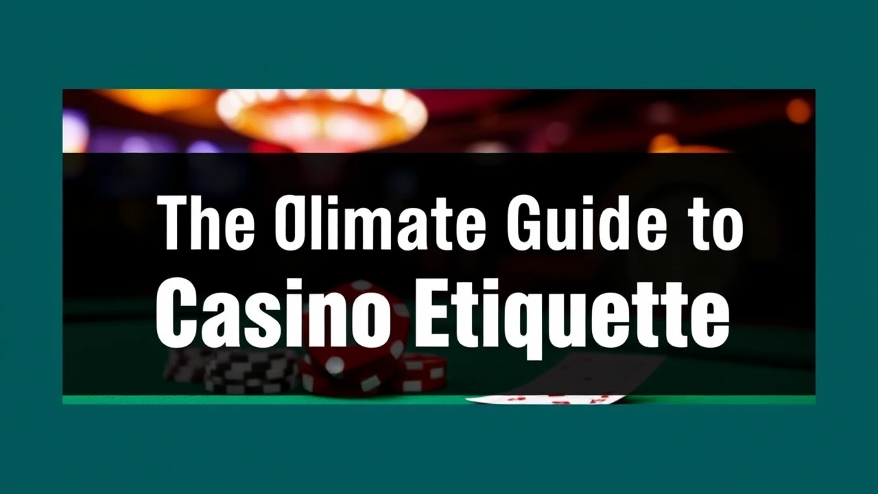 The Ultimate Guide to Casino Etiquette