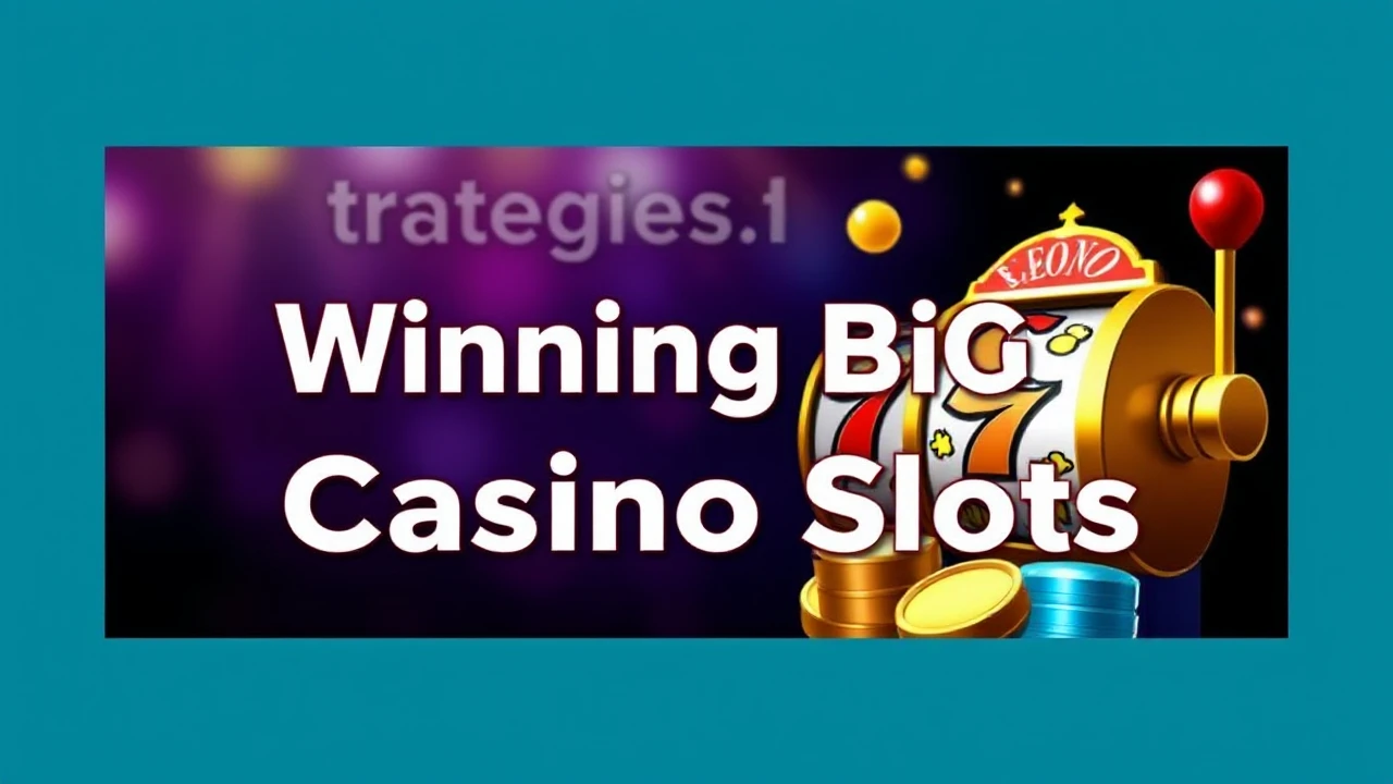 Strategies for Winning Big at Casino Slots
