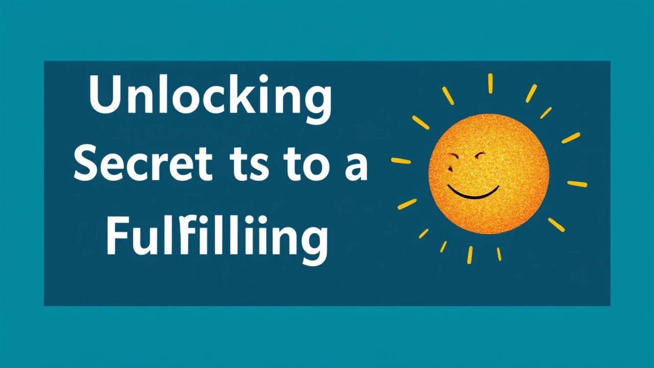 Unlocking the Secrets to a Happy and Fulfilling Lifestyle