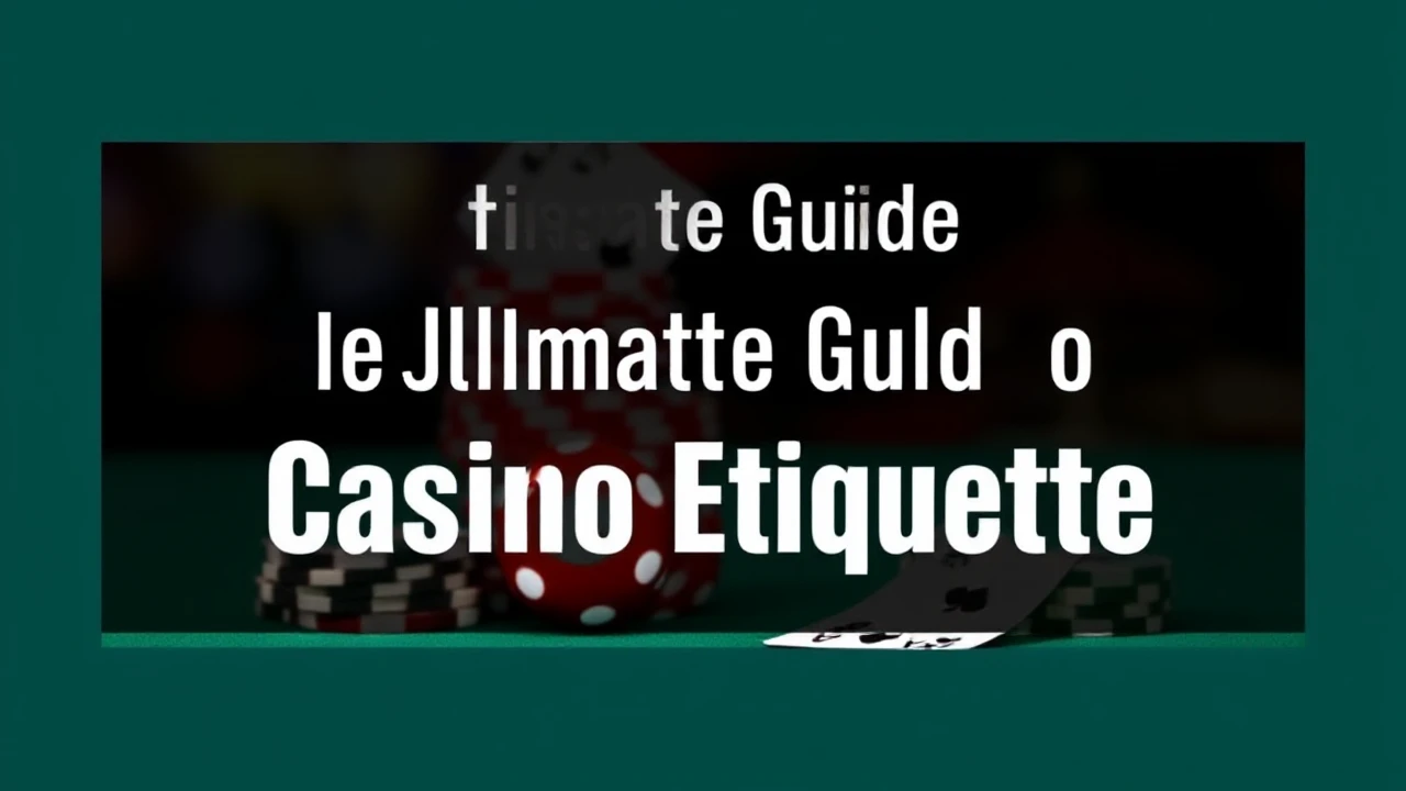 The Ultimate Guide to Casino Etiquette
