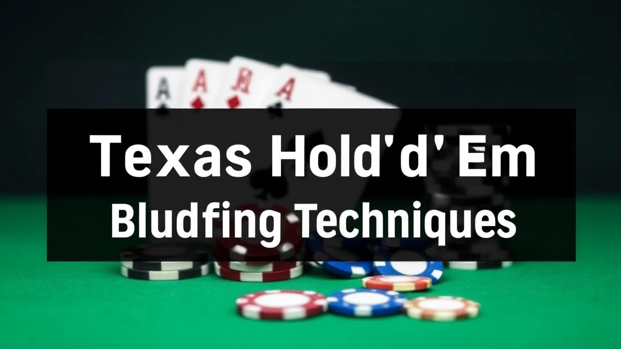 Mastering the Art of Texas Hold'em Bluffing Techniques