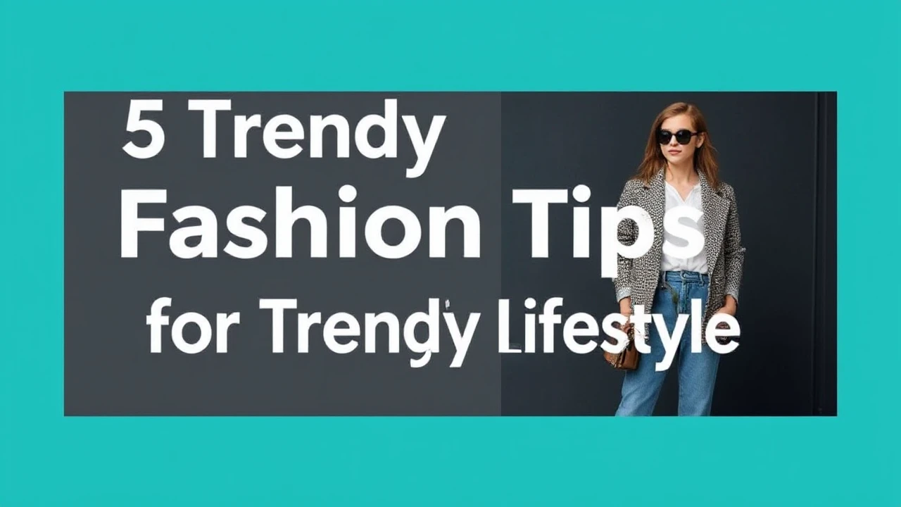 5 Trendy Fashion Tips for a Trendy Lifestyle