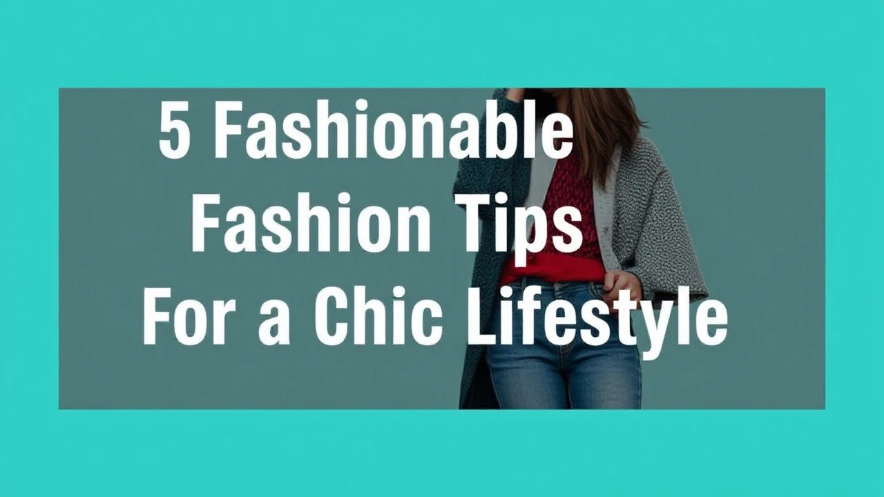 5 Fashionable Fashion Tips for a Chic Lifestyle