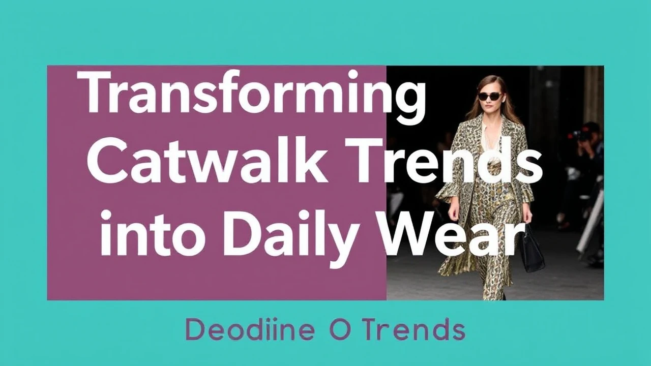Transforming Catwalk Trends into Daily Wear: Style Guide