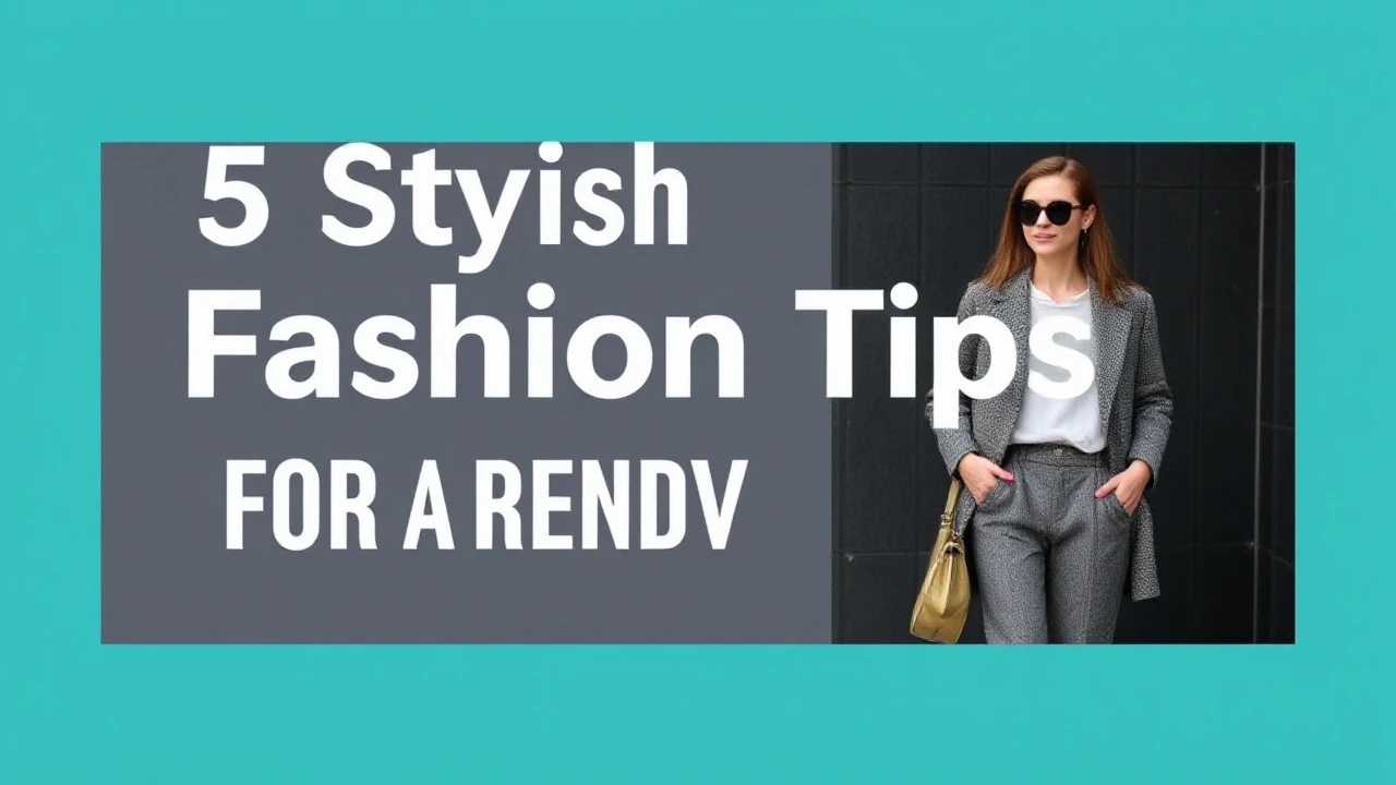 5 Stylish Fashion Tips for a Trendy Lifestyle
